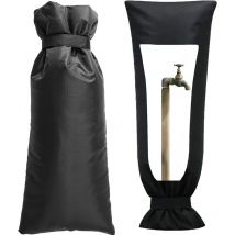 Sollbry - 63 cm x 33 cm - Protection thermique pour robinet de jardin - Housse de protection pour robinet d'extérieur - Épaississement - Résistant à