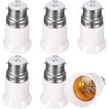 6x adaptateur de douille, Adaptateur de Douille B22 vers E27, led Convertisseur pour Ampoule Bulbs Culot - Sollbry