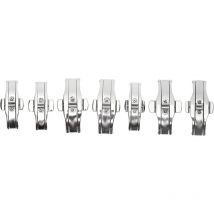 Sollbry - 7 Pièces Fermoir de Bracelet de Montre, Alliage Fermoir de Déploiement de Montre à Boucle Papillon Poli en Argent pour Bracelets de Montre