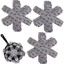 9 Pièces Protege Poele Protection Poele et Casserole Protege Casserole et Poele Dessous de Plats Protections de Casseroles Anti-Rayures 3 Tailles