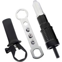 Sollbry - Adaptateur de pistolet à riveter électrique Adaptateur de perceuse à riveter Outil d'écrou d'insertion de riveteuse avec tête de rivet de