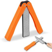 Aiguiseur de Couteau, 400/600 Grit Folding Pocket Diamond Stone Pierre Diamantée Double Face pour Aiguiser les Ustensiles de Cuisine, Jardin, Camping