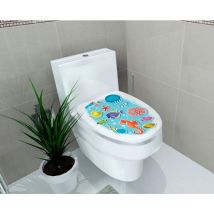 Autocollant mural de siège de toilette, décoration de salle de bains, image murale en vinyle, décoration de maison, vie Marine, diy bricolage