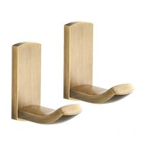 Sollbry - Badezimmerhaken, 2 Stück, antiker gebürsteter Messing-Kleiderhaken, fertiger Haken, Badezimmerhaken, Handtuchhaken, Badezimmertürzubehör