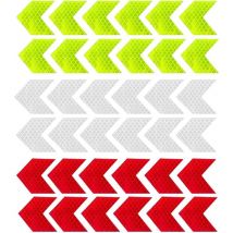 Bande Reflechissante Autocollante 36 Pièces Autocollants Réfléchissants Autocollante Moto Reflechissante Autocollant Voiture Stickers Reflechissant