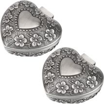 Sollbry - Boite à Bijoux 2 Pièces Boite Collier Boite à Bijoux Voyage Boite Bijoux Boîtes à Bijoux Boite a Bijoux Boite Coeur Boite Cadeau Bijoux