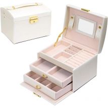 Sollbry - Boîte à bijoux Coffret pour bijoux à montre à maquillage,bijoux et cosmétique beauty Case,Doublure en velours,Affichage étui de rangement