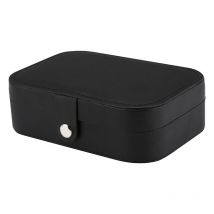 Sollbry - Boîte à bijoux de voyage, petit organisateur de bijoux en cuir pu pour femmes et filles, mini étui de voyage portable, boîtes de rangement