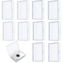 Sollbry Boîte à Cartes à Jouer 10 Pièces, Boite Rangement Carte, Petite Boite Plastique avec Couvercle, Petite Boîte de Rangement, Adaptée aux Petits