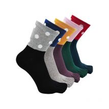 Chaussettes amusantes pour femmes en coton à cinq doigts pour la course à pied - Sollbry