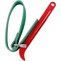 Clé à Sangle pour Filtre à Huile Clé à Filtre à Huile Réglable Clé à Sangle en Caoutchouc Fabriqué en Acier au Carbone pour Ouvre-Bocal Tracteur