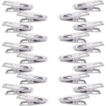 Sollbry - Clothes Pegs, 20 Pcs Stainless Steel Clothes Pegs, Metal Clothes Pegs, Small Clothes Pegs, Multifunctional Clothes Clips, Windproof and