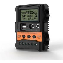 Contrôleur de Charge Solaire, Régulateur de Charge Solaire pwm Avec lcd 12V 24V 30A Double Sortie usb 5V Régulateur de Chargeur de Panneau Solaire