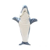 Sollbry - Couverture de requin confortable cache-couche à capuchon pour adultes, cache-couche de requin super doux et amusant