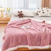 Couverture polaire épaisse, moelleuse, chaude et douce, couverture de voyage double face en peluche pour l'hiver, pour canapé, couverture d'automne,
