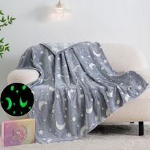 Couverture pour garçons et filles, couverture lumineuse d'anniversaire pour enfants et tout-petits, couverture de sieste en flanelle polaire douce et