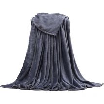 Sollbry Couverture pour hommes, couverture pour couples et couverture texte, couverture pour femmes, couverture bébé pour hommes 100x140 cm gris foncé