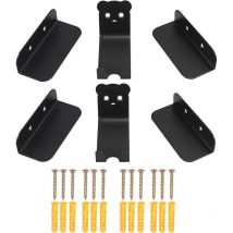 Crochet de pédale de fixation murale pour vélo, 2 pièces de supports de fixation murale pour vélo pour vélo, stockage mural, porte-pneus, noir