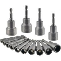 Sollbry - Douille Hexagonale Magnétique 14Pcs Douille Visseuse à Choc 6-19mm, Clés à Douille Magnétique Hexagonale Douille Set Magnétique Hexagonale