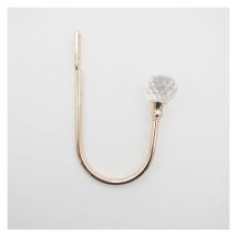 Embrasses de rideaux, crochets d'embrasses de rideaux en cristal, support de rideau décoratif en métal doré, support de traitement de fenêtre pour la