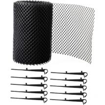 Sollbry - ensemble de filet anti-chute, filet de protection de lame de gouttière, filtre de protection de gouttière, filet de réservoir d'eau,