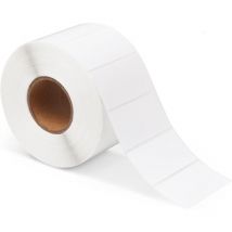 Etiquettes Adhésives, 1 Rouleaux 1000 Étiquettes Blanches Unies Autocollantes, 60 30mm Étiquettes Auto Adhésives pour Imprimer Les Adresses de