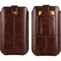 Sollbry - Etui de Ceinture pour Telephone Portable Cuir, Pochette Téléphone Holster Cuir, Sacoche Ceinture Homme Taille Sac Banane Sport Portefeuille