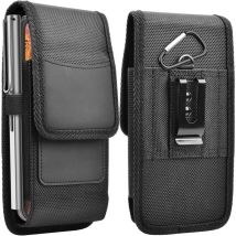 Tui de téléphone portable pour iPhone 15 Pro Max (6,7 pouces) avec clip de ceinture en nylon, pochette de support de téléphone - Sollbry