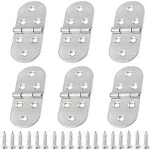 Fenêtre Charnière en Acier inox Trous Charnière de Trappe Connecteur de charnière en Acier Inoxydable Charnière de Table Pliable Charnières pour La