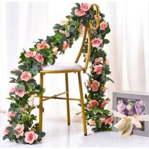 Guirlande de fleurs, fleurs d'arche de mariage, fleurs de vigne de roses artificielles pour décoration murale d'anniversaire de mariage de chambre,