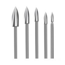 Sollbry - Holzschnitzerei-Bohrer-Set, 5-teilig, Holzschnitzerei-Bohrer mit Schaft zum DIY-Schnitzen, Gravieren, Schleifen und Bohren