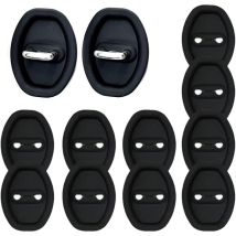 Sollbry Housse de Protection pour verrou de Porte de Voiture, 12 pièces Couvercle De Protection De Serrure De Porte De Voiture, Car Silicone Door