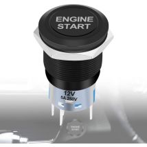 Interrupteur de démarrage du moteur, interrupteur à bouton de moteur de voiture 12 v, interrupteur d'allumage de démarrage à pression avec lumière