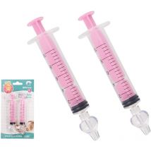 Irrigation nasale pour bébé - Seringue nasale pour bébé - Lot de 2 aspirateurs nasaux professionnels pour bébé avec embout d'aspiration nasale en