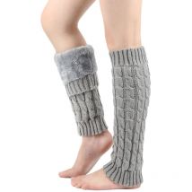 Jambière Femmes, Tricotées Guêtres de Jambe Leg Warmer, Longues Chaussettes Crochet Knit Boot Cover, Jambières Guêtres Chaud Jambières Tricotées
