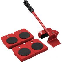 Kit de déplacement Meubles, Lève Porte – Cric + 4 roulettes - Sollbry