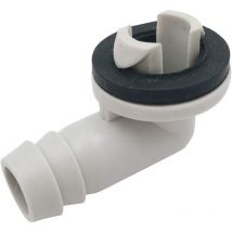 Sollbry - Klimaanlagen-Ablaufschlauchanschluss, Winkelstück mit Gummiring für Split-Geräte und AC-Fenstergeräte, 3/5 Zoll (15 mm)