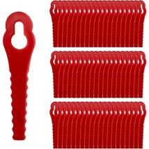 Sollbry - Lot de 100 lames de rechange compatibles avec Florabest lidl frta 20A1 FAT18B2 FAT18B3 Lames de rechange en plastique pour tondeuses sans