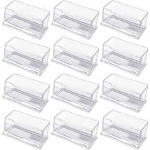 Sollbry - Lot de 12 présentoirs transparents pour cartes de visite, pour cartes de visite, cartes de visite, pour bureau, collection