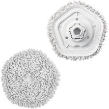 Lot de 2 Chiffons pour Dreame W10/W10 Pro de Rechange pour aspirateur Robot, Lavable Tampon de Vadrouille, pour Tous Types de Sols - Sollbry