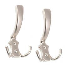 Lot de 2 Patères murales triples - crochet/cintre suspension porte-manteau chapeau peignoir salle de bain serviette douche wc - Sollbry