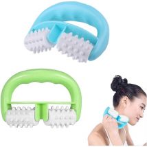 Sollbry - Lot de 2 rouleaux de massage avec poignée en forme de d, rouleau anti-cellulite, anti-cellulite et anti-problèmes de peau pour anti