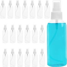 Sollbry - Lot de 20 Mini Vaporisateur 80 ml - Pulvérisateurs avec Bouchons - Bouteille Spray Anti Fuite Réutilisable en Plastique pour Huiles