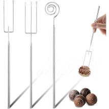 Lot de 3 Fourchettes à Chocolat, Fourchettes à Fondue en Acier Inoxydable, Couverts à Fondue en Acier Inoxydable, Fourchette Chocolat pour le