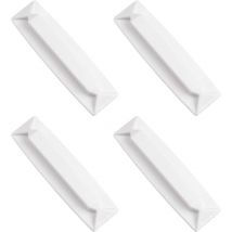Lot de 4 poignées de tiroir auto-adhésives en plastique pour porte coulissante de cuisine, salle de bain, fenêtre, réfrigérateur, wc (blanc) - Sollbry
