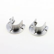 Lot de 4 supports de tringle de placard en acier inoxydable, bride de douille de tringle en forme de u, supports d'extrémité de supports de tringle