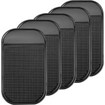 Lot de 5 tapis antidérapants pour tableau de bord de voiture - Multifonctions - Résistants à la chaleur - Pour téléphones portables, clés, lunettes