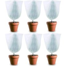 Lot de 6 Housse d'hivernage pour Plantes en Pot, Housse de Protection pour Plantes Plantes de Protection Contre Le Gel Hiver avec Cordon de Serrage