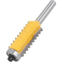 Sollbry - Mèche de toupie Multi-Perles Fraise latérale Multi-Dents Fraisage du Bois(Multi-Tooth Tenon Knife 8X41)
