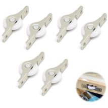Mini Roulettes en Caoutchouc Souple, Petite Roulette pour Meuble, Mini Roulettes Directionnels, Roulette Fixe en Plastique et Métal, Billes pour